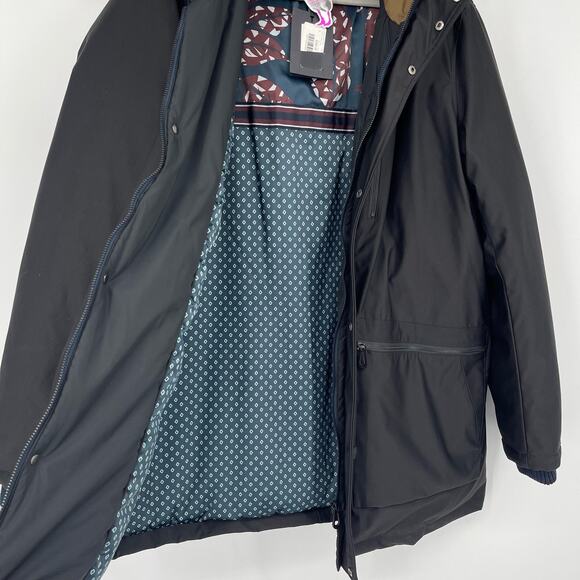 Ted Baker Gouda Hooded Parka Black Size 2XL Faux Fur NEW - Picture 5 of 13